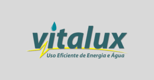 Logomarca da Vitalux saneamento, uma empresa que contratou serviços da Gead Aplica Engenharia