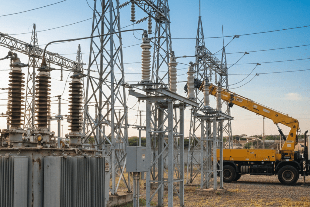 Representaçao de uma subestação de alta tensão COPEL