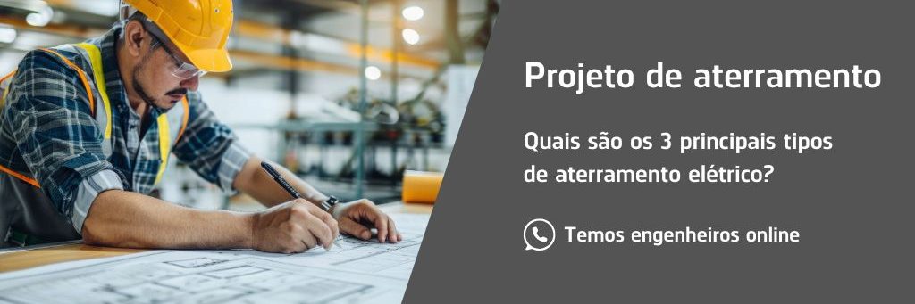 Os três principais tipos de aterramento elétrico são: aterramento funcional, aterramento de proteção e aterramento temporário, cada um com sua função específica