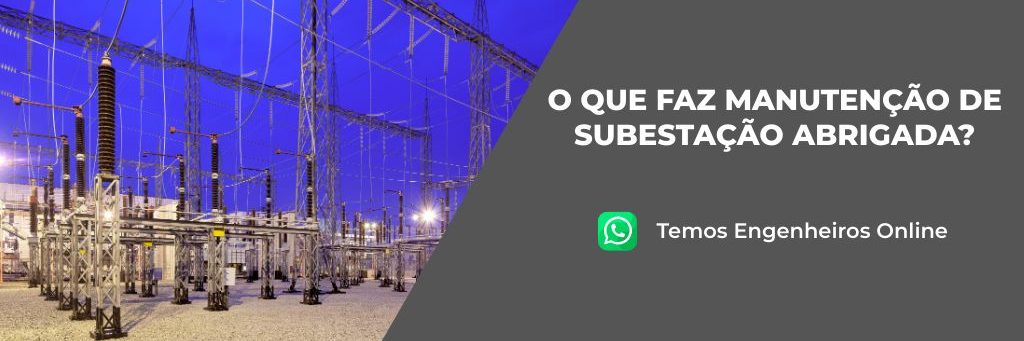 Equipamentos elétricos de uma subestação de uso ao tempo.