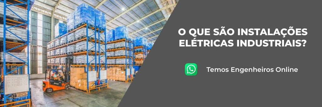 Interior de uma empresa com instalações elétricas.