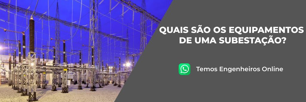 Equipamentos de subestação de uso ao tempo.